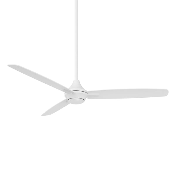 Wac Blitzen Indoor and Outdoor 3-Blade Smart Ceiling Fan 54in Matte White with Remote Control, 3 Blades F-060 - main